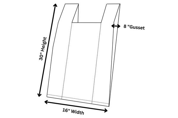 T-shirt Plastic Bag Sizes Measured