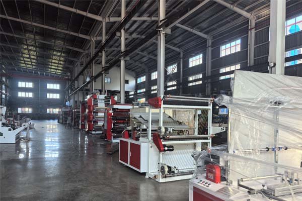 Factory bag making machine workshop